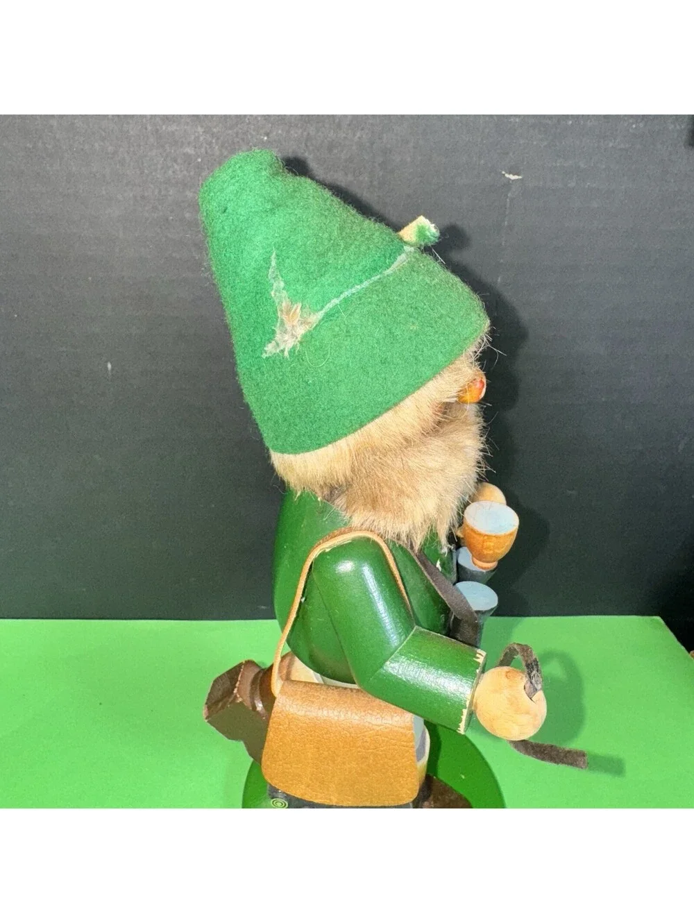 Vintage Steinbach Volkskunst Smoker Figurine Hunter West Germany 9.5” Wood